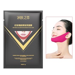 Лифтинг-маска для подбородка с коллагеном и экстрактом красной розы SEOMOU Red Rose Collagen Ear hanging Facial mask, 15 гр