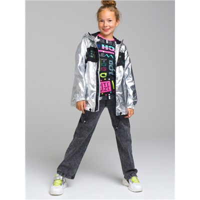 12321183 Куртка текстильная с полиуретановым покрытием для девочек (ветровка)