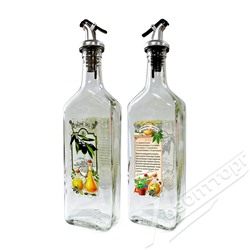 Бутылка с мет. дозатором для оливкового масла 500 мл, стекло 626-400