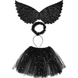 Костюм "Ангел ночи": юбка, крылья, ободок (КРК-7304)