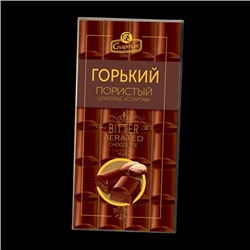 Шоколад "Спартак" горький пористый " с миндалем , (90 г.)