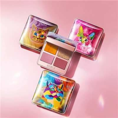 Тени для век ZeeSea Tipsy Kitty Eyeshadow Quad, тон 03, 3.5 г