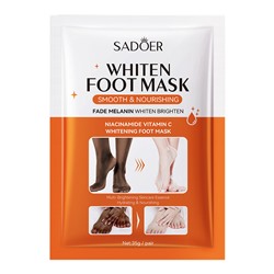 Отбеливающая маска-носочки для ног с витамином С и никотинамидом SADOER Whiten Foot Mask, 35 гр