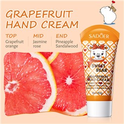 Крем для рук с экстрактом грейпфрута SADOER Grapefruit Hand Cream, 60 гр