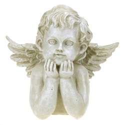 Скульптура-фигура для сада из полистоуна "Ангел задумчивый на животе" 22х21см (Россия)