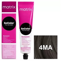 Перманентный краситель SoColor Pre-Bonded Натуральные оттенки, 4MA Шатен мокка пепльный, 90 мл