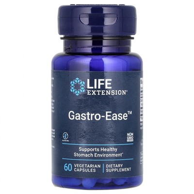 Life Extension, Gastro-Ease, 60 вегетарианских капсул