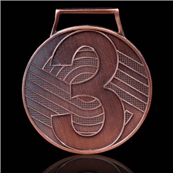 Медаль призовая 004 диам 5 см. 3 место. Цвет бронз. Без ленты