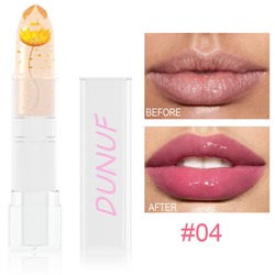 Желейная губная помада с сушеным цветком, меняющая цвет DUNUF color changing lipstick 04