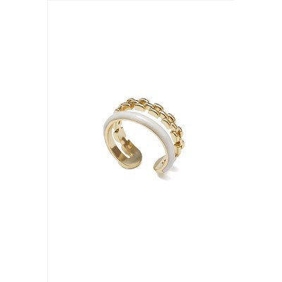Кольцо женское разомкнутое с эмалью украшение на палец регулируемое кольцо "Вкус любви" MERSADA #925624