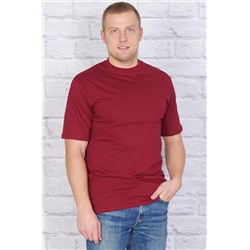 Футболка однотонная, 5xl (бордовый)