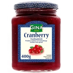 Варенье клюквенное Gina Cranberry fruit spread 400 гр