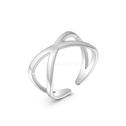 Кольцо из серебра родированное 925 пробы 04-401-0005