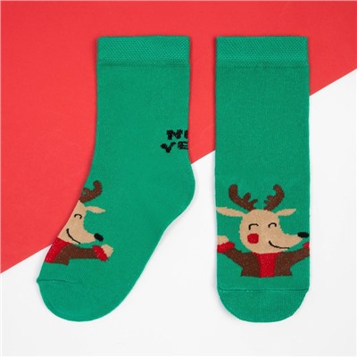 Набор детских новогодних носков KAFTAN «Дед Мороз» 3 пары, размер 18-20