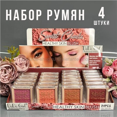 Румяна для лица DoDo Girl Sweet Cheeks 4 штуки