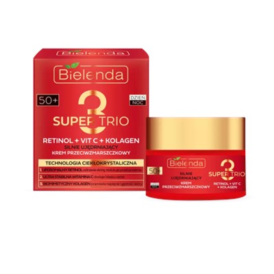 BIELENDA SUPER TRIO RETINOL+VIT C+KOLAGEN Сильноукрепляющий крем п/морщин 50+ день/ночь 50мл