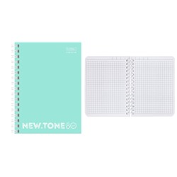 Записная книжка А6   80л "NEWtone PASTEL мята" на гребне офсет 80ЗК6лA1гр_05039 062005 Хатбер