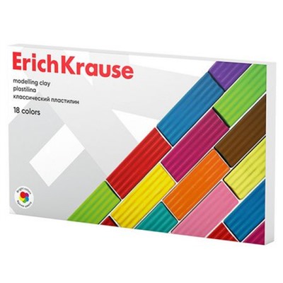 Пластилин 18цв 288гр. классический 61318 ErichKrause