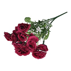 TCV019-01 Искусственные цветы Розы, 32х14см, цвет бордо