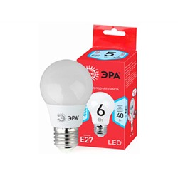 Лампа светодиодная "ЭРА" RED LINE LED A55-6W-840-E27 R,  груша, 6Вт  (нейтральный свет)