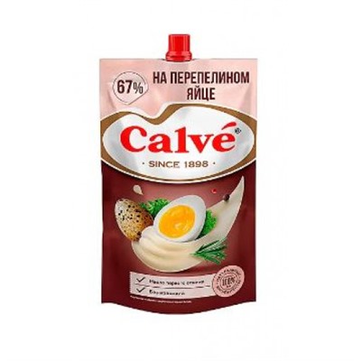 «Calve», майонез «На перепелином яйце» 67%, 700 гр. KDV