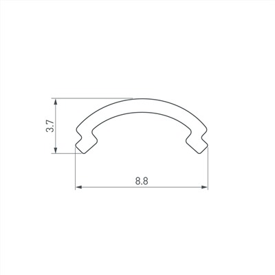 Экран ARH-KANT-H8-2000 Round Opal (Arlight, Пластик)