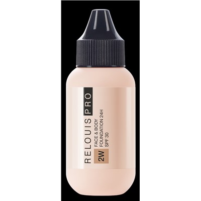 Тональный крем для лица Face&Body Foundation 24H SPF30 тон 2W средний оливковый, 30мл