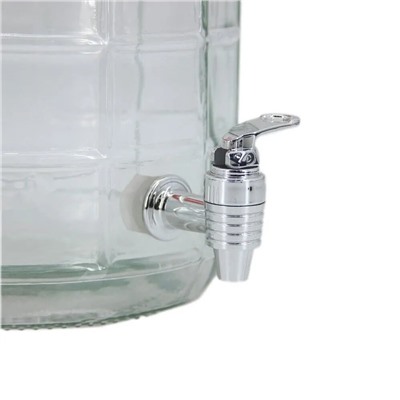 Бутыль стеклянная 18л с крышкой-гидрозатвором и краном