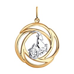 Серебряная Подвеска знаки зодиака, 93-130-01294-1