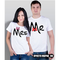 Парные футболки Бантики MR — MRS (комплект 2 шт.)