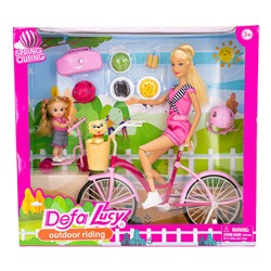 Кукла 8457 Прогулка на велосипеде с дочкой в кор. Defa Lucy в Самаре