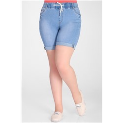 Шорты джинсовые женские больших размеров на резинке