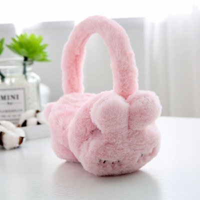 Наушники зимние детские, арт КД100, цвет:кролик светло-розовый