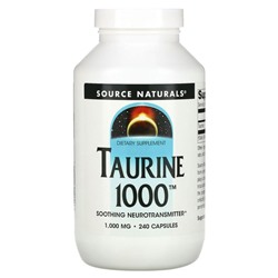 Source Naturals, Таурин, 1000 мг, 240 капсул