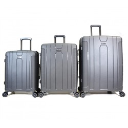 Набор из 3 чемоданов с расширением арт.11273  Серый