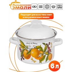 Кастрюля 6,0л 16184 АП2 "Фруктовая фантазия"