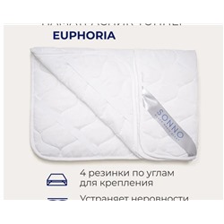 Наматрасник-Топпер стеганый EUPHORIA белый/140*200