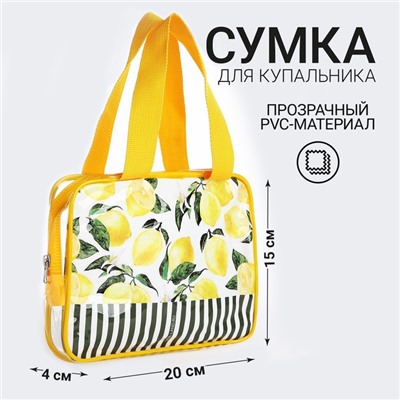 Сумка для купальника "Лимон", 20х15х4 см