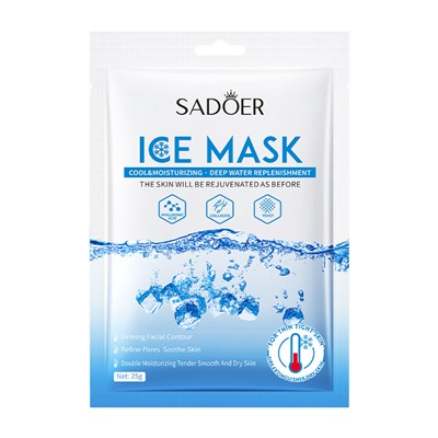 Тканевая маска для лица увлажняющая с охлаждающим эффектом SADOER ICE Mask, 25 гр