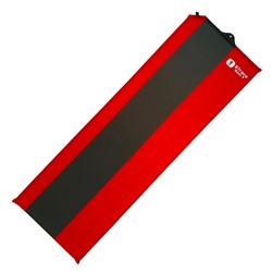 Ковер самонадувающийся BTrace Basic 4, 183х51х3.8 см, цвет красный/серый