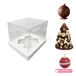 Коробка для шоколадных объемных фигур, кулича с ложементом 15х15х17 см