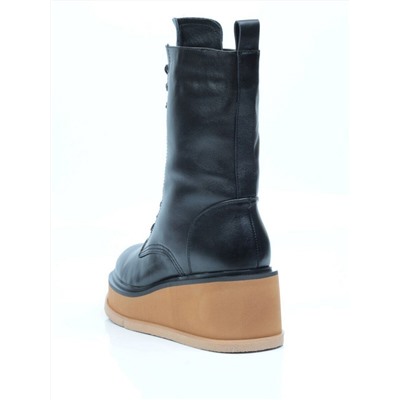 04-DMD-M7063 BLACK Ботинки зимние женские (натуральная кожа, натуральный мех)