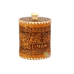 Вологодский сувенир туес берестяной большой "Чай"