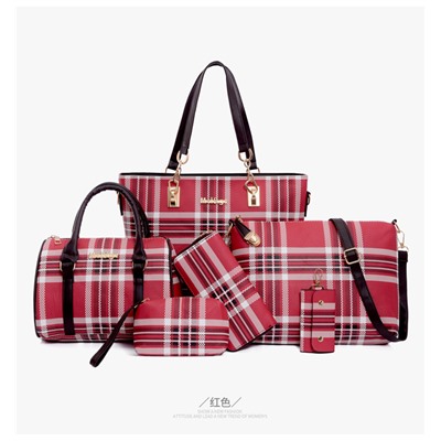 Набор сумок из 6 предметов, арт А139, цвет: красный ОЦ
