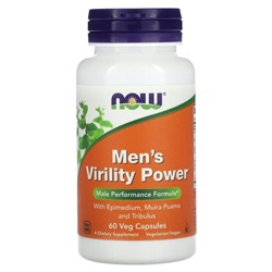 NOW Foods, Men's Virility Power, 60 растительных капсул