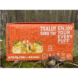 7 SALUT - Апельсин + Банан 5000 затяжек с подзарядкой