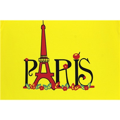 36013 Футболка "PARIS" д.дев. желтый