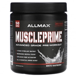 ALLMAX, Muscleprime, Core Factor, профессиональная категория, предтренировочный, белая малина, 9,4 унции (266 г)