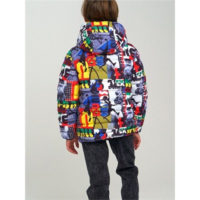 12211377 Куртка текстильная с полиуретановым покрытием для мальчиков, разноцветный