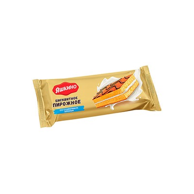«Яшкино», пирожное бисквитное со сливочным кремом, 30 г (упаковка 12 шт.)